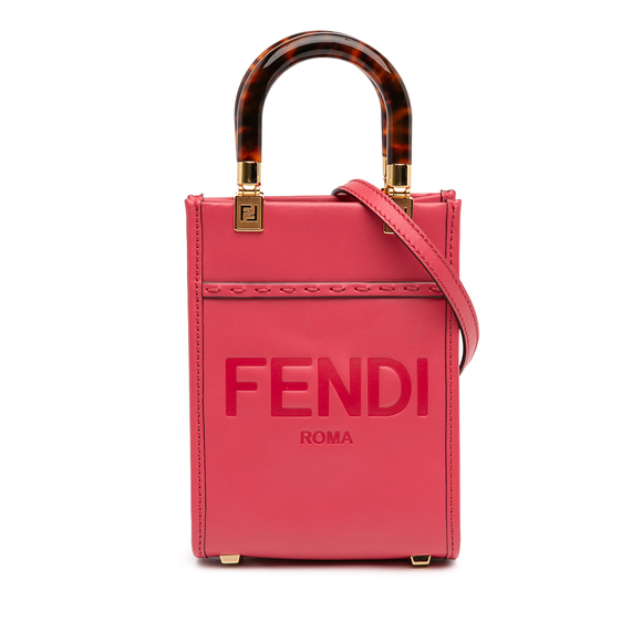 Fendi Handbags - Pre-Loved Fendi Mini Leather Sunshine Shopper Tote